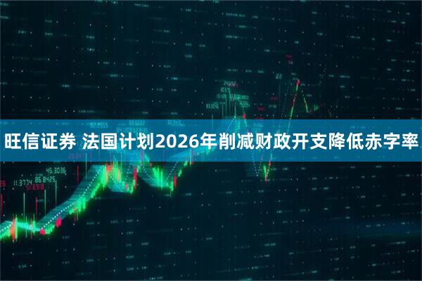 旺信证券 法国计划2026年削减财政开支降低赤字率